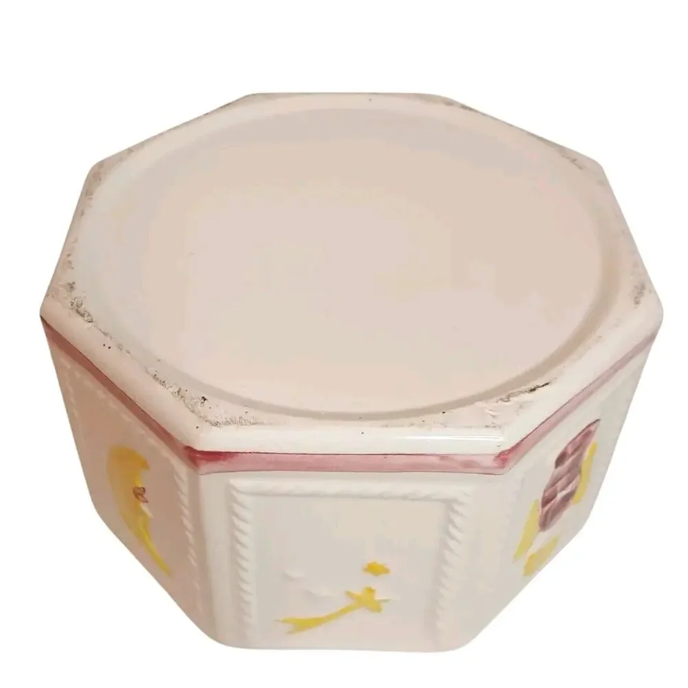 Vtg.‎ 70's German Cookie Jar Weihnachtsgeback White Christmas Decorative Storage
